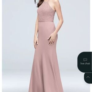 David’s bridal biscotti bridesmaid dress